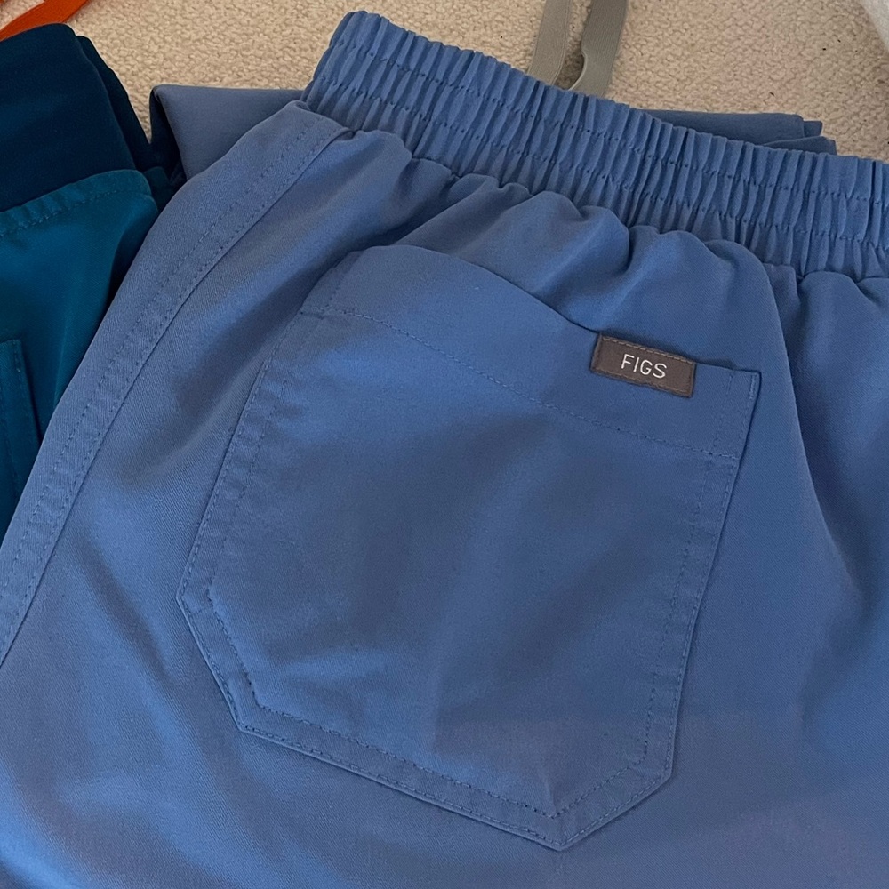 Light blue FIGS scrub pants size small